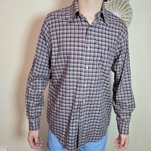 Polo Ralph Lauren Shirt Mens Medium Classic Fit Performance Plaid Button Down